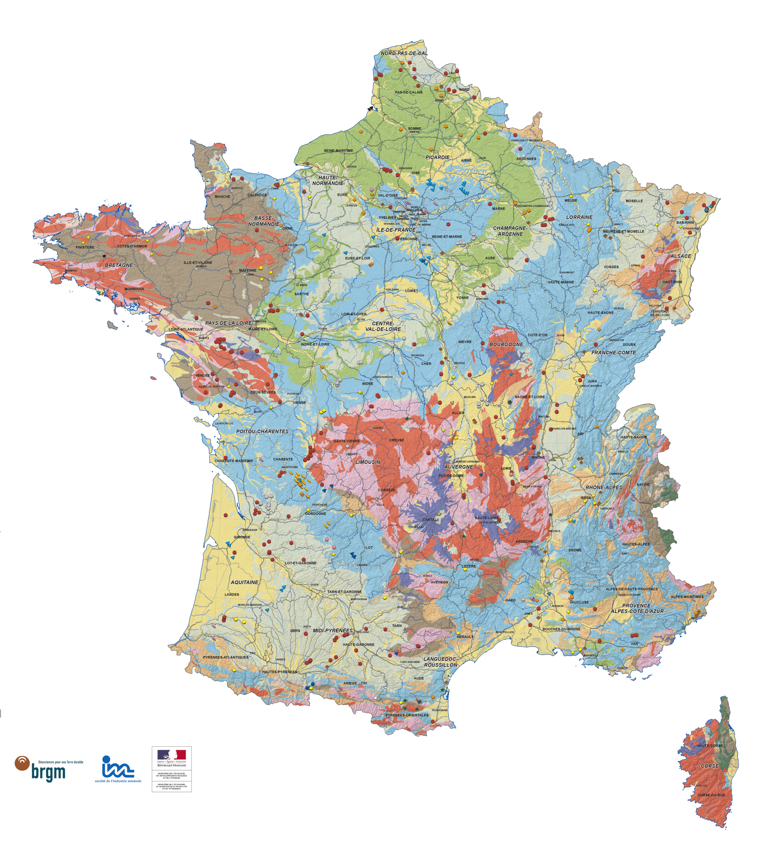 MI-F - Répartitions des minéraux sur le territoire
