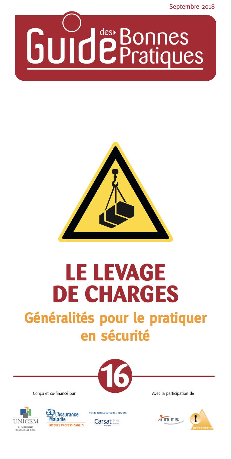 MI-F - Guide bonnes pratiques 16 - levage de charges